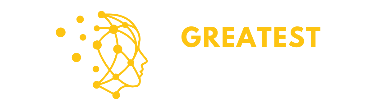 Logo of Greatest Mindset featuring a stylised head with network lines and the text 'Greatest Mindset'.